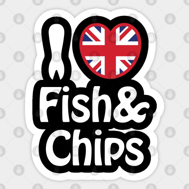 I Heart [Love] Fish & Chips Sticker by tinybiscuits